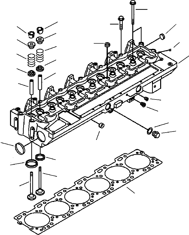Excavators Komatsu / PC300HD-7L S/N A85001-UP(PC300HD7) / A1103-A3A3 CYLINDER HEAD(A-003 : A1103-A3A3)