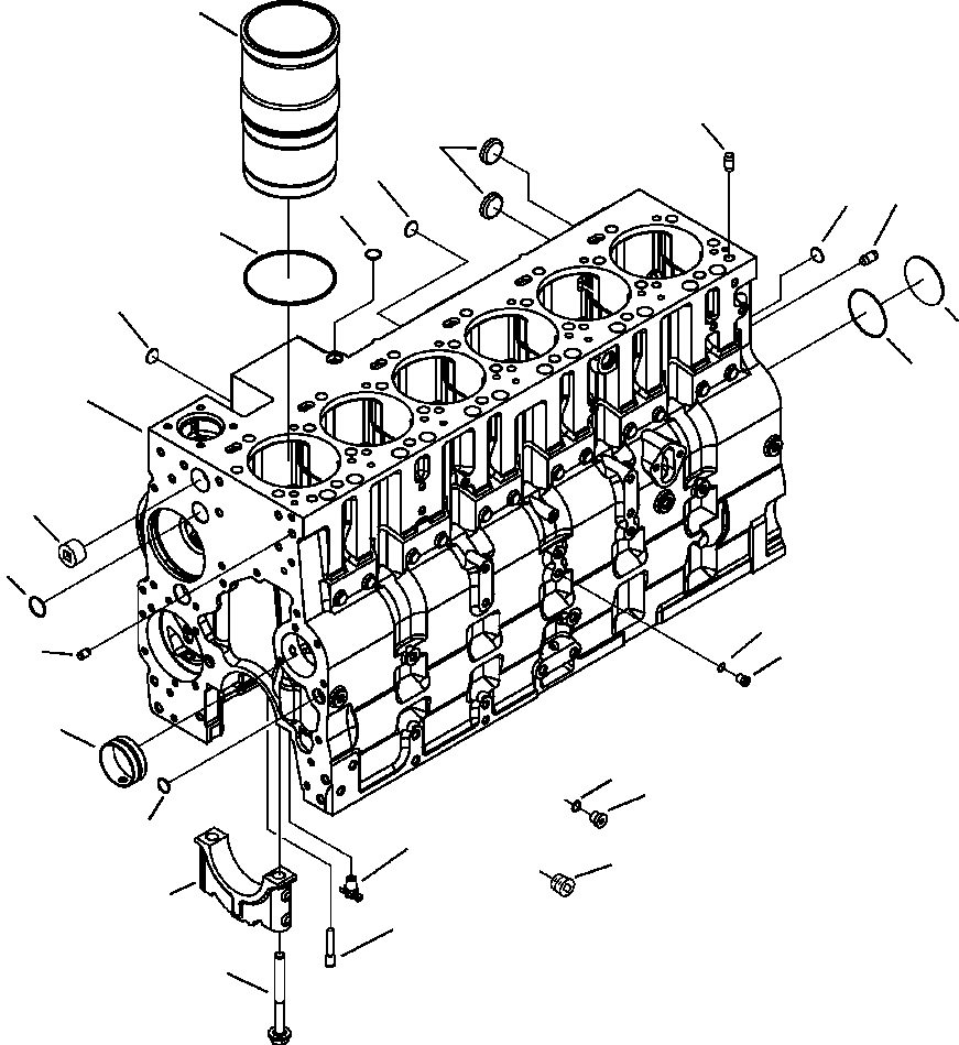 Excavators Komatsu / PC300HD-7L S/N A85001-UP(PC300HD7) / A2103-A3A7 CYLINDER BLOCK(A-027 : A2103-A3A7)