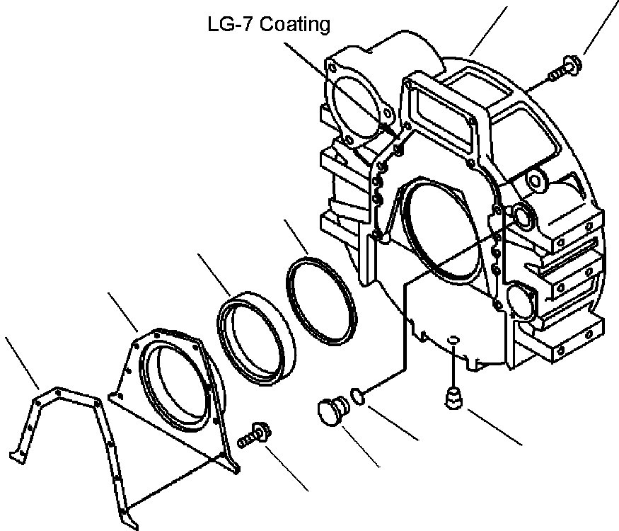 Excavators Komatsu / PC300HD-7L S/N A85001-UP(PC300HD7) / A2219-01A1 FLYWHEEL HOUSING(A-041 : A2219-01A1)