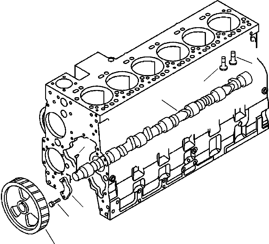 Excavators Komatsu / PC300HD-7L S/N A85001-UP(PC300HD7) / A2419-01A0 CAMSHAFT(A-051 : A2419-01A0)