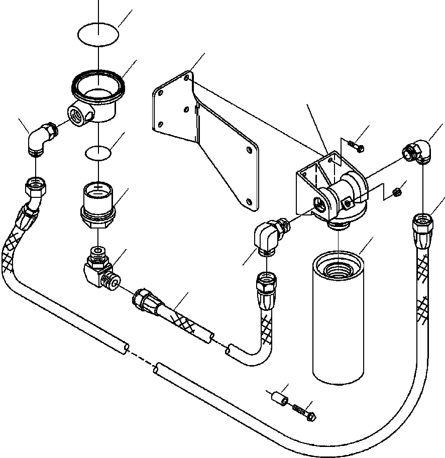 Excavators Komatsu / PC300HD-7L S/N A85001-UP(PC300HD7) / A3109-A3A1 LUBRICATING OIL FILTER AND PIPING(A-055 : A3109-A3A1)