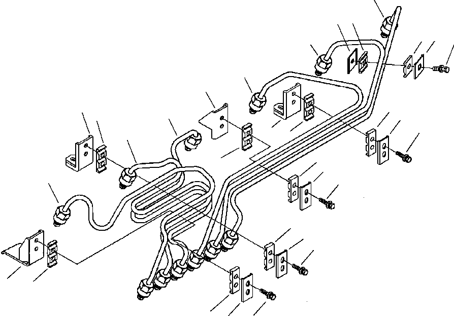 Excavators Komatsu / PC300HD-7L S/N A85001-UP(PC300HD7) / A4103-A3A6 FUEL INJECTOR PIPING(A-063 : A4103-A3A6)