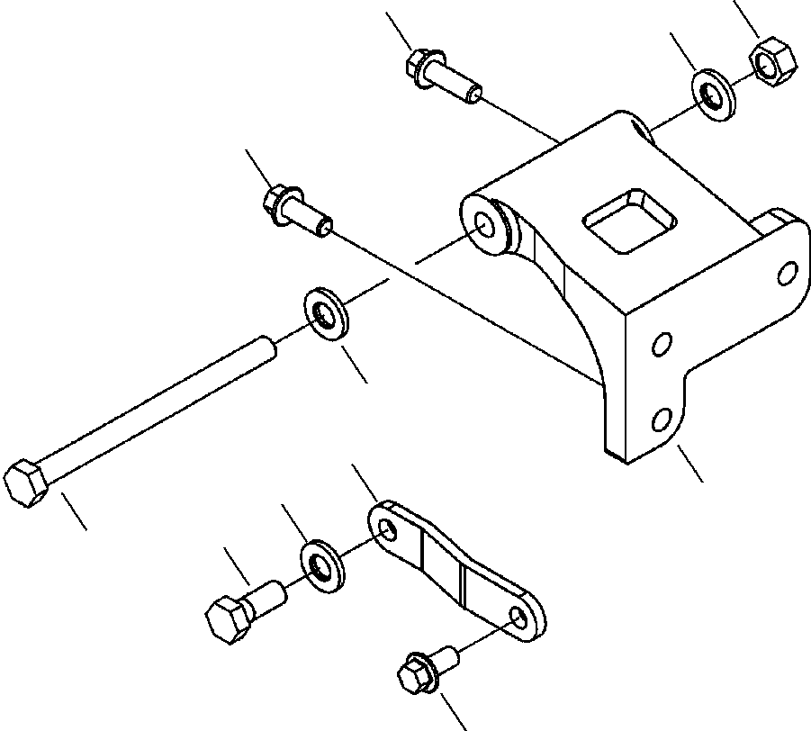 Excavators Komatsu / PC300HD-7L S/N A85001-UP(PC300HD7) / A6103-A3B3 ALTERNATOR MOUNTING FOR 60 AMP ALTERNATOR(A-103 : A6103-A3B3)