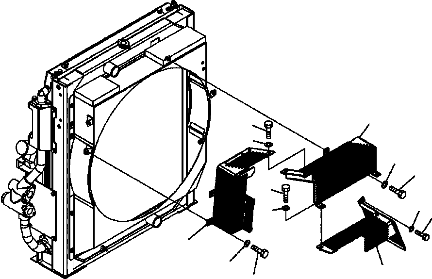 Excavators Komatsu / PC300HD-7L S/N A85001-UP(PC300HD7) / C0310-01A0 COOLING RADIATOR FAN GUARD(C-015 : C0310-01A0)