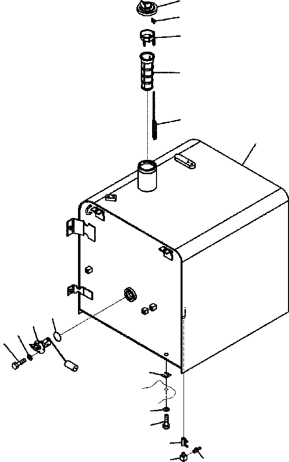 Excavators Komatsu / PC300HD-7L S/N A85001-UP(PC300HD7) / D0100-01A0 FUEL TANK(D-001 : D0100-01A0)
