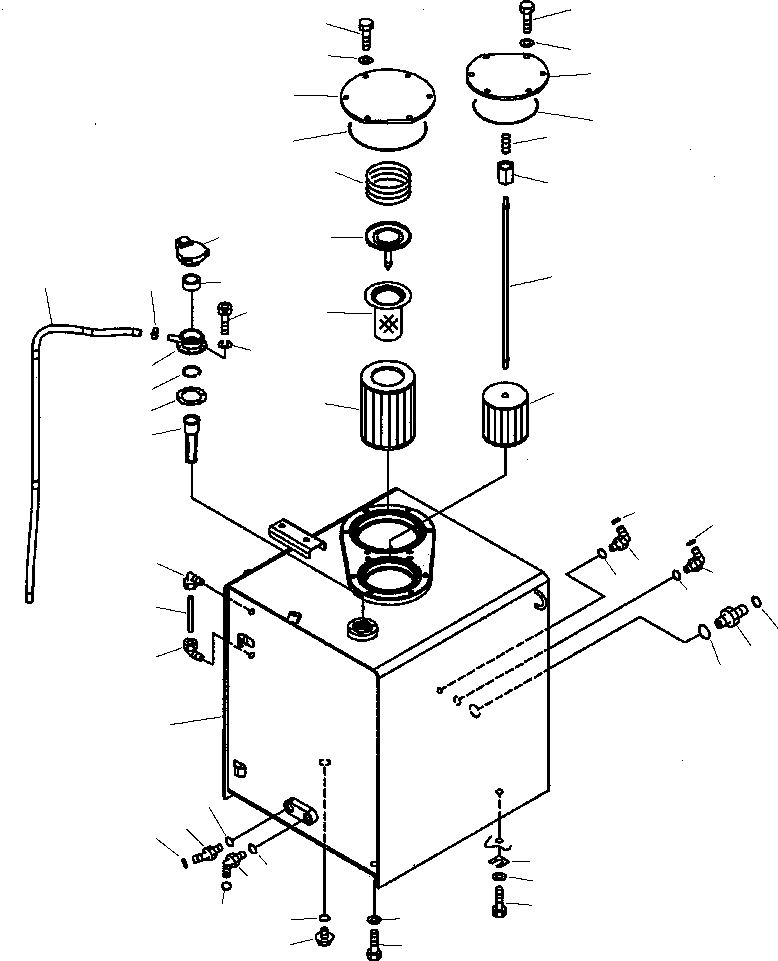 Excavators Komatsu / PC300HD-7L S/N A85001-UP(PC300HD7) / H0110-02A0 HYDRAULIC TANK S/N  A85036-(H-005 : H0110-02A0)