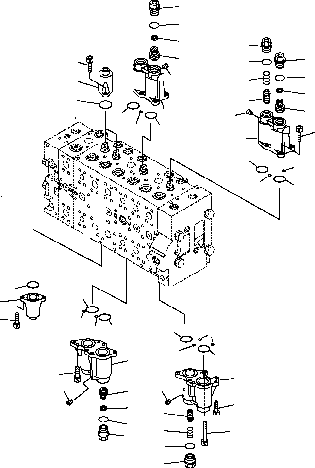 Excavators Komatsu / PC300HD-7L S/N A85001-UP(PC300HD7) / H0120-03A0 MAIN VALVE SPOOL CASES(H-015 : H0120-03A0)