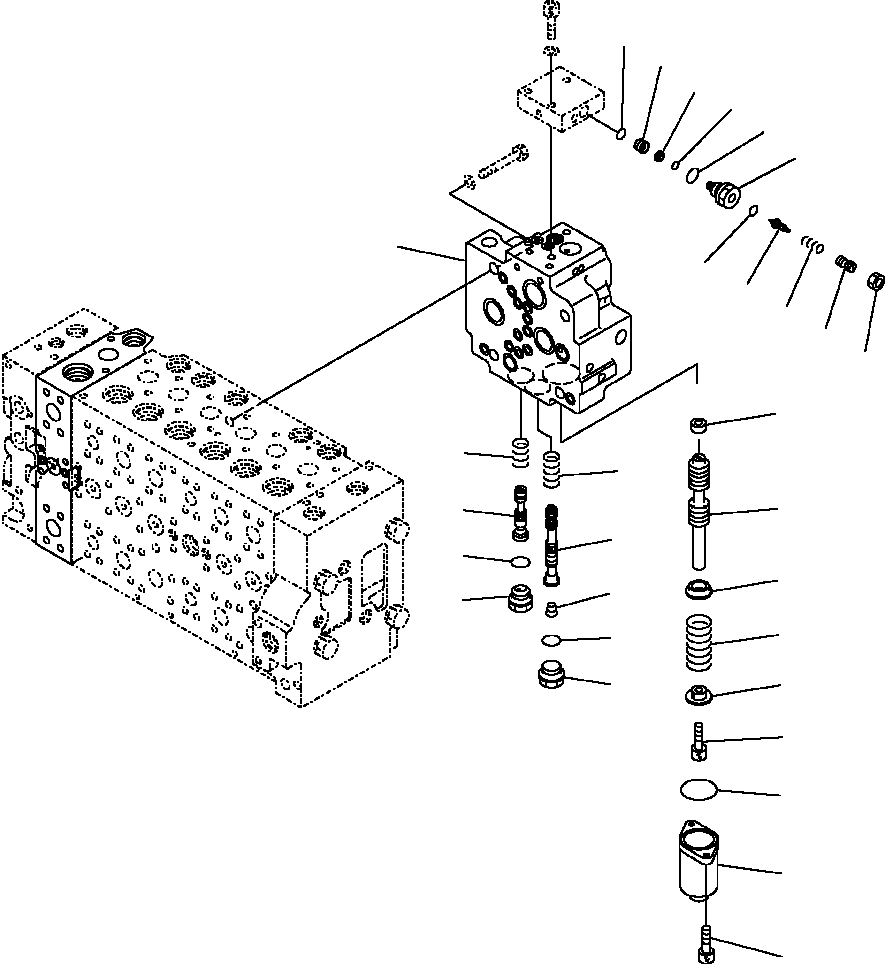 Excavators Komatsu / PC300HD-7L S/N A85001-UP(PC300HD7) / H0120-13A0 MAIN VALVE PUMP MERGE DIVIDER VALVE(H-051 : H0120-13A0)