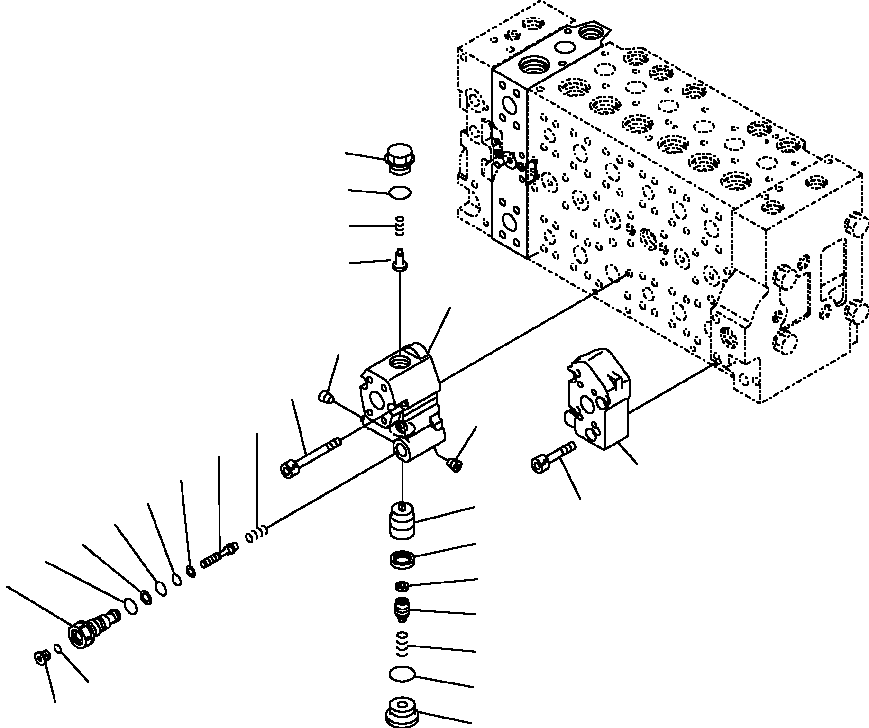 Excavators Komatsu / PC300HD-7L S/N A85001-UP(PC300HD7) / H0120-16A0 MAIN VALVE BOOM DRIFT PREVENTION VALVE S/N  A85001-A85022(H-057 : H0120-16A0)