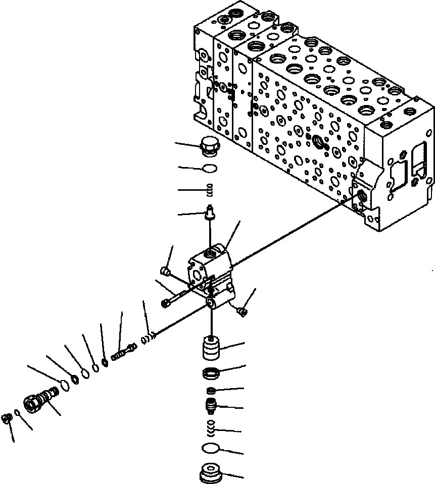 Excavators Komatsu / PC300HD-7L S/N A85001-UP(PC300HD7) / H0120-16A2 MAIN VALVE ARM DRIFT PREVENTION VALVE S/N  A85023-(H-061 : H0120-16A2)