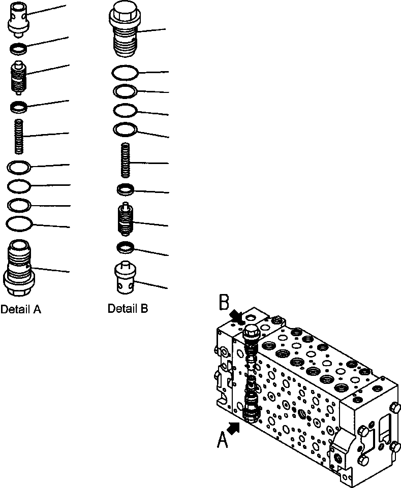 Excavators Komatsu / PC300HD-7L S/N A85001-UP(PC300HD7) / H0120-18A0 MAIN VALVE W/ 1 ACTUATOR - SAFETY SUCTION VALVE(H-065 : H0120-18A0)