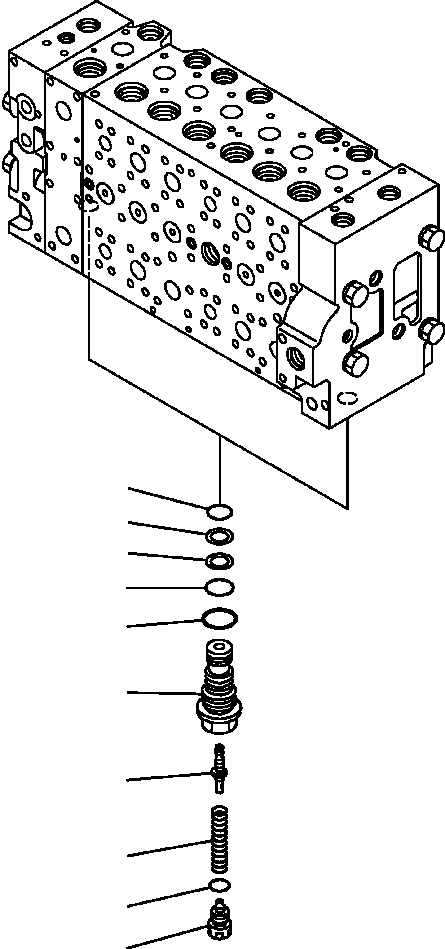 Excavators Komatsu / PC300HD-7L S/N A85001-UP(PC300HD7) / H0120-21A1A MAIN VALVE W/ 2 ACTUATOR - UNLOAD VALVE ASSEMBLY S/N  A85023-(H-083 : H0120-21A1A)
