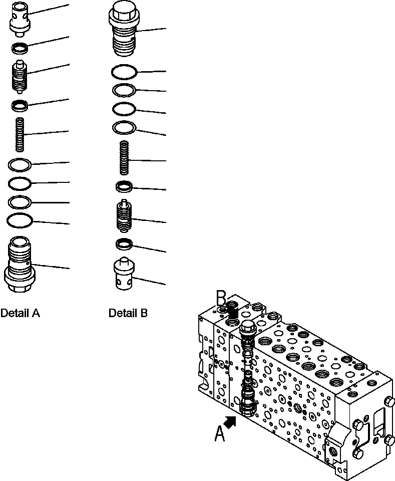 Excavators Komatsu / PC300HD-7L S/N A85001-UP(PC300HD7) / H0120-21A3 MAIN VALVE W/ 2 ACTUATOR - SAFETY SUCTION VALVE(H-087 : H0120-21A3)