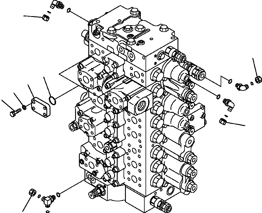 Excavators Komatsu / PC300HD-7L S/N A85001-UP(PC300HD7) / H0120-27A0 MAIN VALVE SERVICE VALVE PLUG - 1 ACTUATOR(H-113 : H0120-27A0)