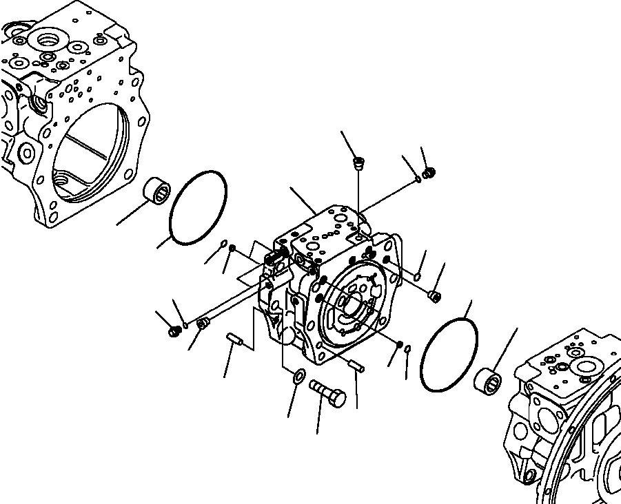 Excavators Komatsu / PC300HD-7L S/N A85001-UP(PC300HD7) / H0210-02A0 MAIN PUMP END CAP(H-117 : H0210-02A0)
