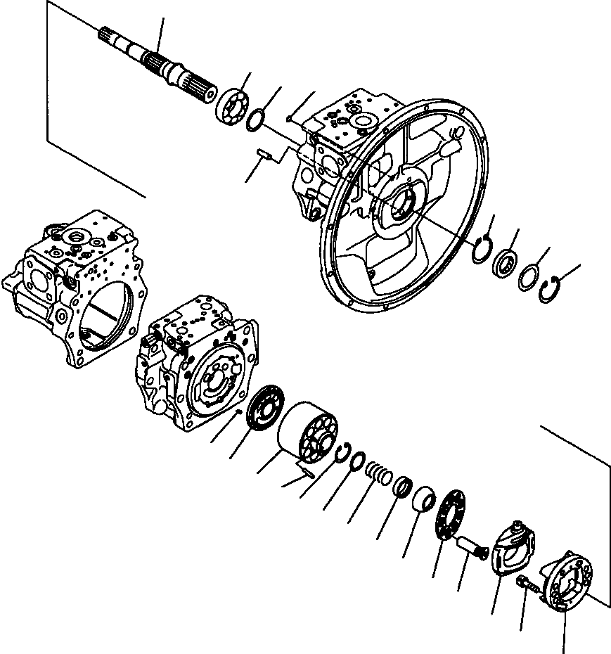 Excavators Komatsu / PC300HD-7L S/N A85001-UP(PC300HD7) / H0210-03A0 MAIN PUMP FRONT CYLINDER BLOCK(H-119 : H0210-03A0)