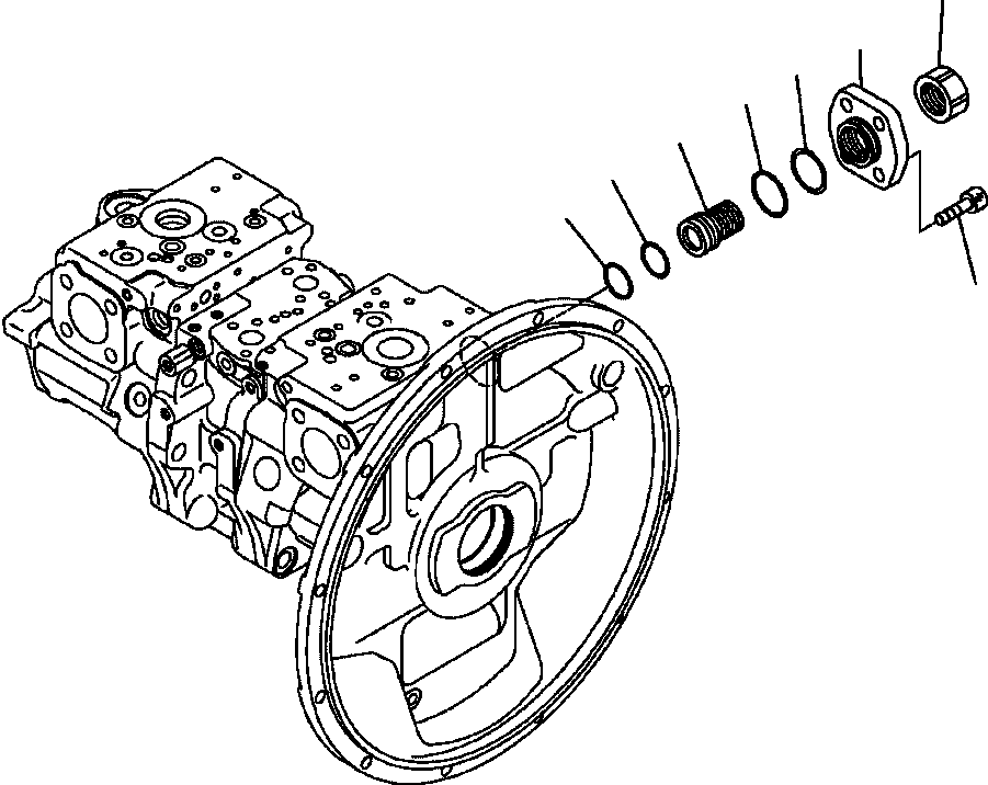 Excavators Komatsu / PC300HD-7L S/N A85001-UP(PC300HD7) / H0210-05A0 MAIN PUMP FRONT PC VALVE COVER(H-123 : H0210-05A0)