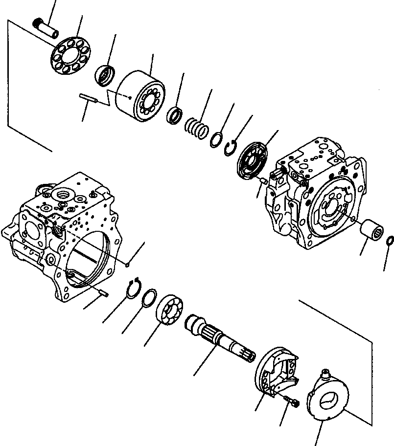 Excavators Komatsu / PC300HD-7L S/N A85001-UP(PC300HD7) / H0210-07A0 MAIN PUMP REAR CRADLE(H-127 : H0210-07A0)