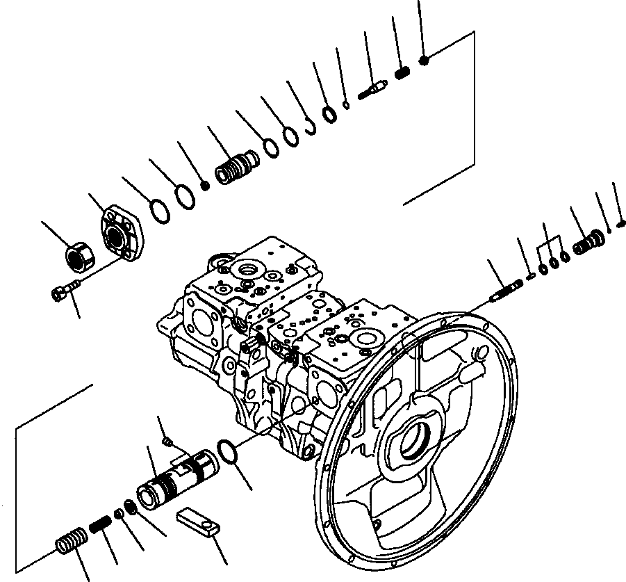 Excavators Komatsu / PC300HD-7L S/N A85001-UP(PC300HD7) / H0210-08A0 MAIN PUMP REAR PC VALVE(H-129 : H0210-08A0)