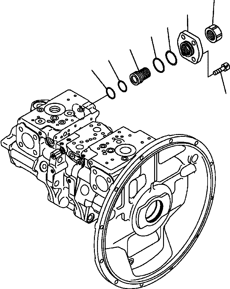 Excavators Komatsu / PC300HD-7L S/N A85001-UP(PC300HD7) / H0210-09A0 MAIN PUMP REAR PC VALVE COVER(H-131 : H0210-09A0)