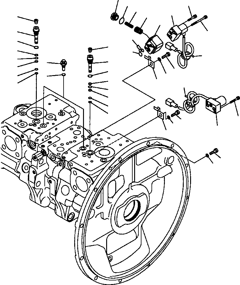 Excavators Komatsu / PC300HD-7L S/N A85001-UP(PC300HD7) / H0210-11A0 MAIN PUMP PRESSURE SENSING PILOT VALVE(H-135 : H0210-11A0)