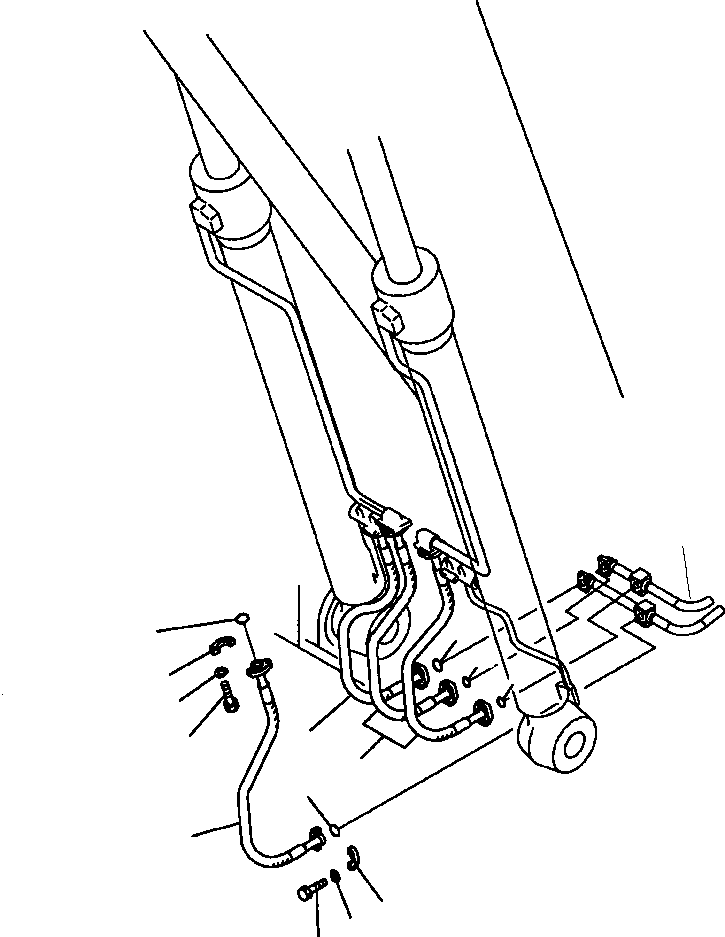 Excavators Komatsu / PC300HD-7L S/N A85001-UP(PC300HD7) / H1210-02A0 HYDRAULIC PIPING BOOM HOSE(H-153 : H1210-02A0)