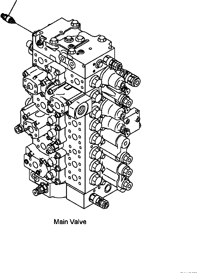 Excavators Komatsu / PC300HD-7L S/N A85001-UP(PC300HD7) / H1270-01A2 HYDRAULIC PIPING RELIEF VALVE 220 KG/CM2 - 1 ACTUATOR(H-161 : H1270-01A2)