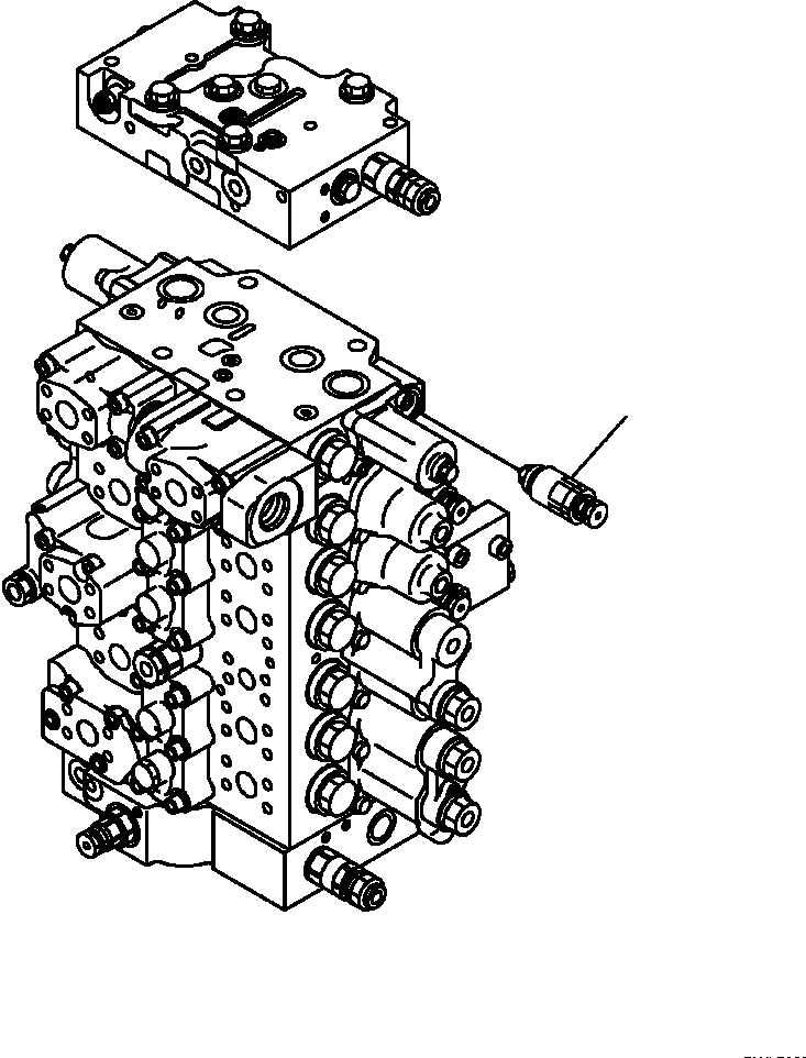 Excavators Komatsu / PC300HD-7L S/N A85001-UP(PC300HD7) / H1270-01A3 HYDRAULIC PIPING RELIEF VALVE 250 KG/CM2 - 1 ACTUATOR(H-163 : H1270-01A3)