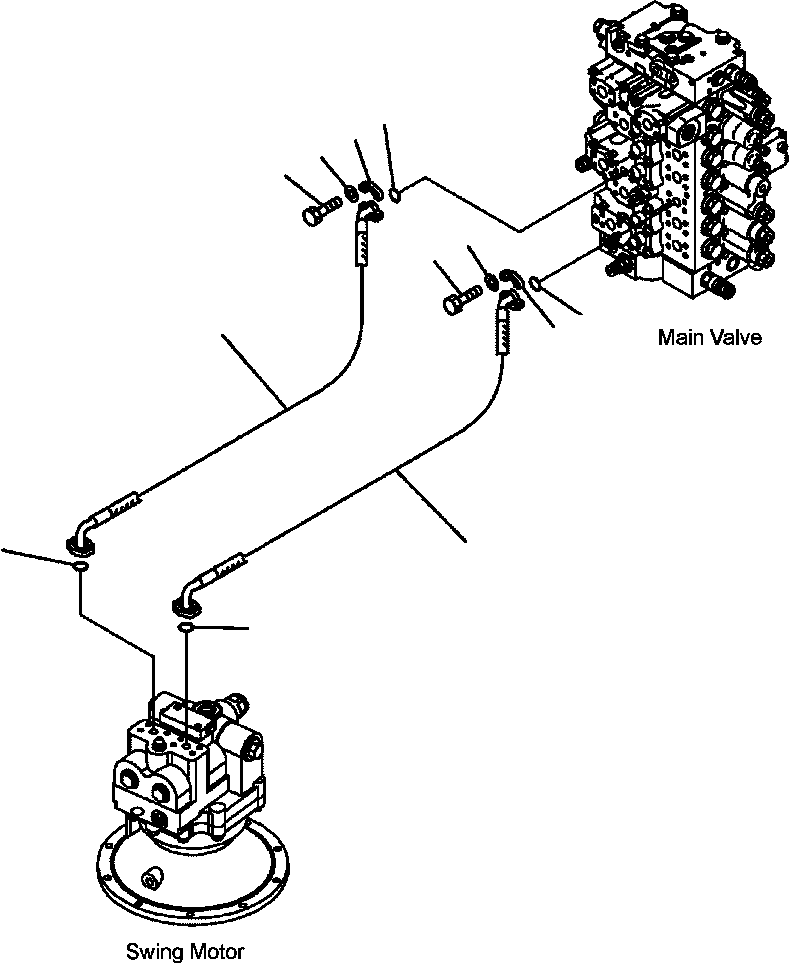 Excavators Komatsu / PC300HD-7L S/N A85001-UP(PC300HD7) / H1340-01A0 HYDRAULIC PIPING SWING LINES(H-177 : H1340-01A0)