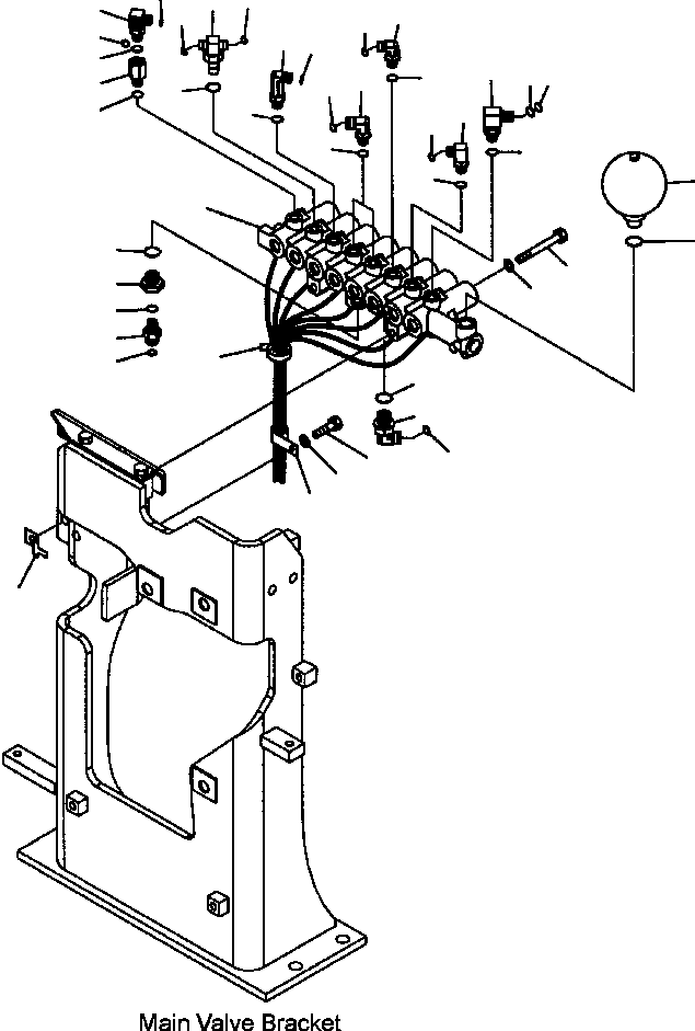 Excavators Komatsu / PC300HD-7L S/N A85001-UP(PC300HD7) / H1831-02A0 HYDRAULIC PIPING SOLENOID VALVE FOR ADDITIONAL SERVICE VALVE(H-185 : H1831-02A0)