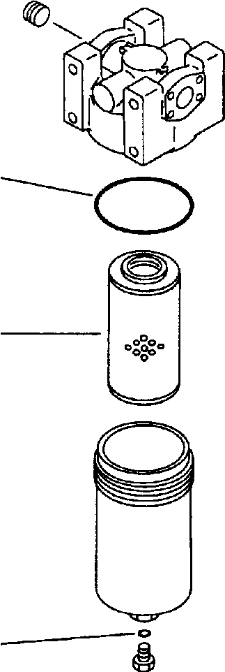 Excavators Komatsu / PC300HD-7L S/N A85001-UP(PC300HD7) / H1831-07A0 HYDRAULIC PIPING ATTACHMENT RETURN FILTER(H-201 : H1831-07A0)