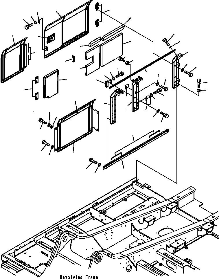 Excavators Komatsu / PC300HD-7L S/N A85001-UP(PC300HD7) / M1140-01A0 RIGHT SIDE DOOR MACHINE CAB(M-015 : M1140-01A0)