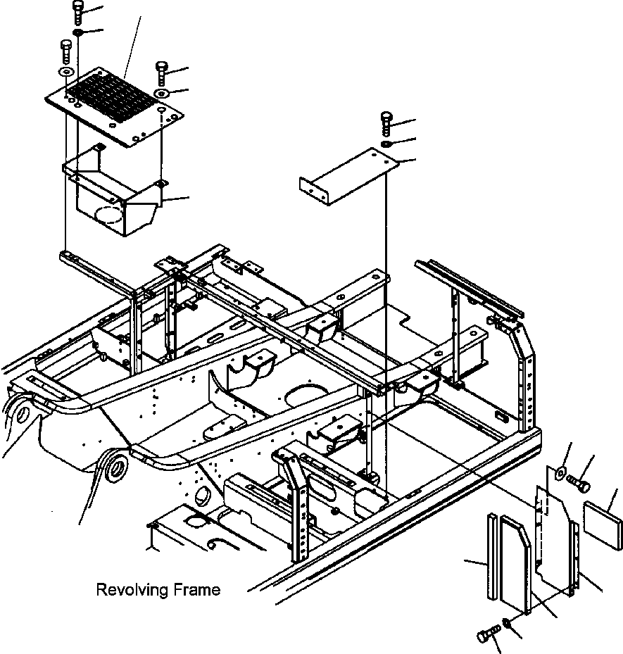Excavators Komatsu / PC300HD-7L S/N A85001-UP(PC300HD7) / M1160-01A0 PARTITION - REAR CAB MACHINE CAB(M-035 : M1160-01A0)