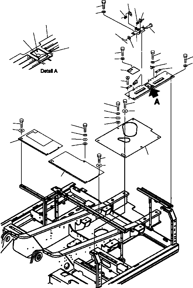 Excavators Komatsu / PC300HD-7L S/N A85001-UP(PC300HD7) / M1210-01A0 COVER -UPPER MACHINE CAB(M-037 : M1210-01A0)