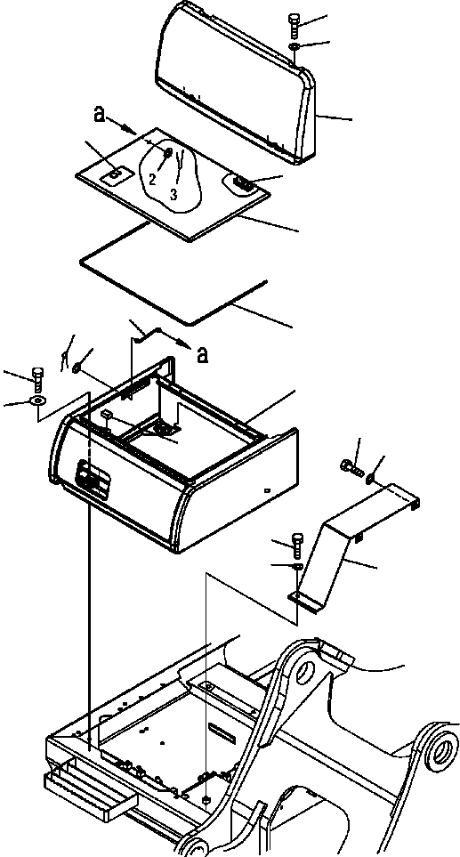 Excavators Komatsu / PC300HD-7L S/N A85001-UP(PC300HD7) / M1220-01A0 BATTERY CASE(M-041 : M1220-01A0)