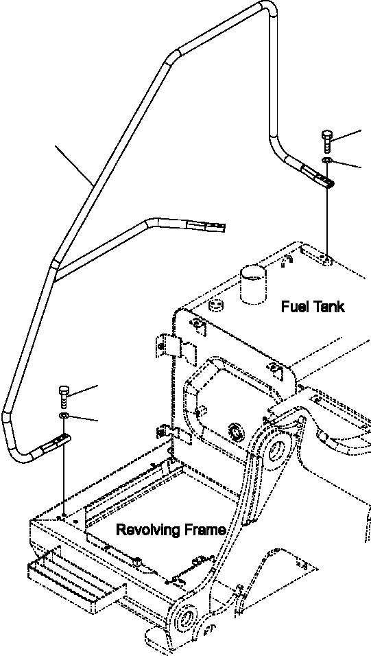 Excavators Komatsu / PC300HD-7L S/N A85001-UP(PC300HD7) / M1310-01A0 HAND RAIL(M-043 : M1310-01A0)