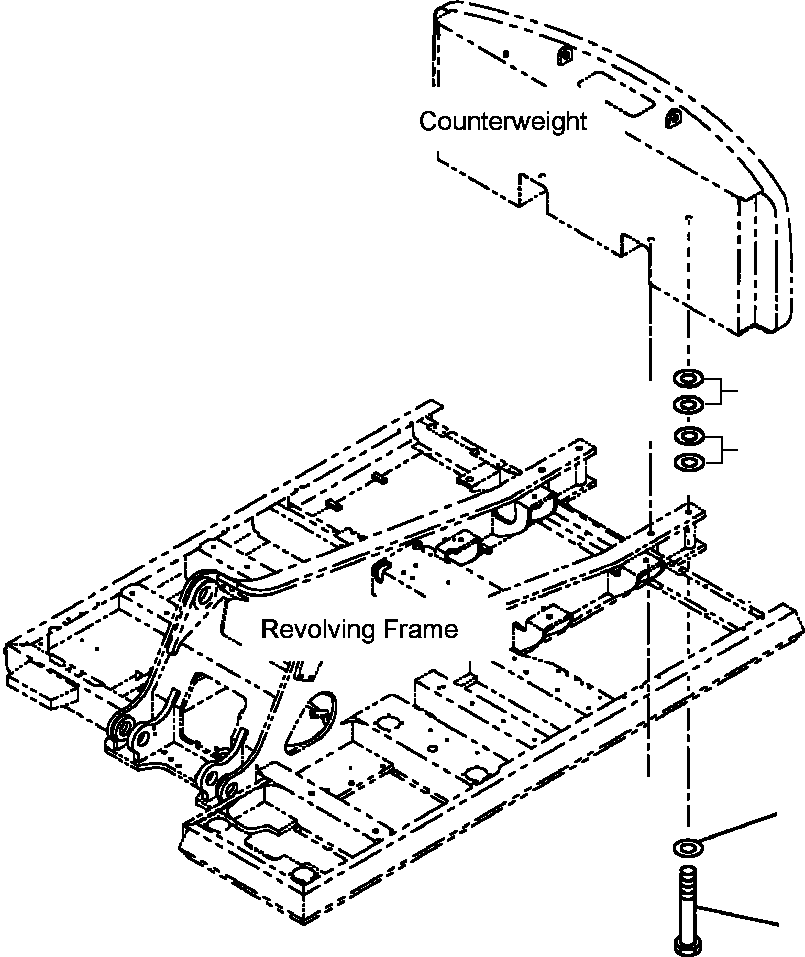 Excavators Komatsu / PC300HD-7L S/N A85001-UP(PC300HD7) / M1520-01A0 COUNTERWEIGHT MOUNTING(M-053 : M1520-01A0)
