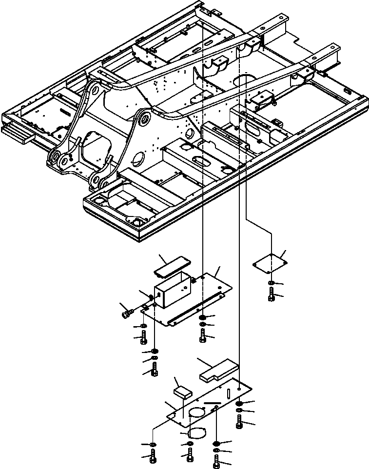 Excavators Komatsu / PC300HD-7L S/N A85001-UP(PC300HD7) / M1810-01A0A UNDER COVER REVOLVING FRAME(M-055 : M1810-01A0A)