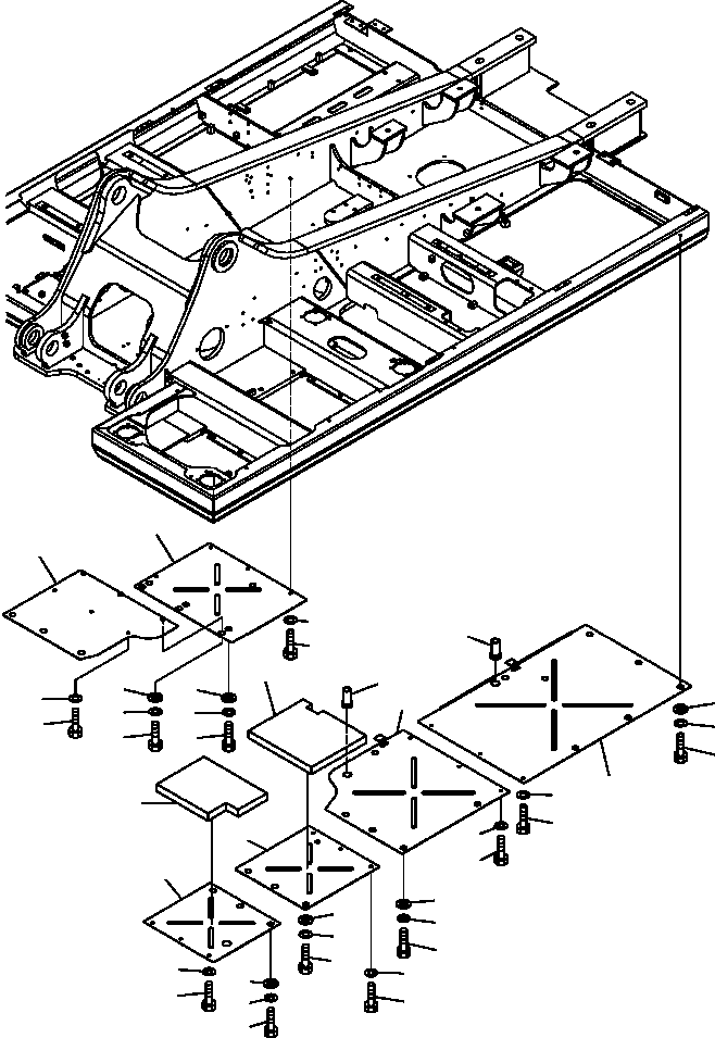 Excavators Komatsu / PC300HD-7L S/N A85001-UP(PC300HD7) / M1810-02A0A UNDER COVER REVOLVING FRAME - SIDE COVER AND TOOL BOX(M-059 : M1810-02A0A)