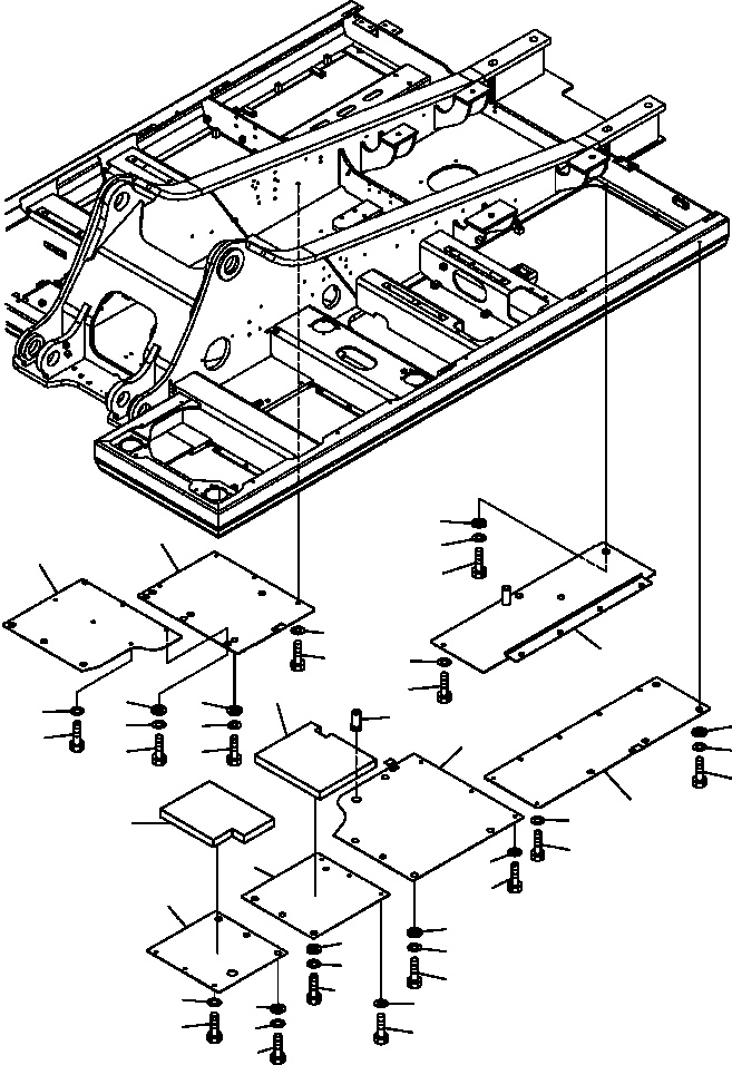 Excavators Komatsu / PC300HD-7L S/N A85001-UP(PC300HD7) / M1810-02A1A UNDER COVER HEAVY DUTY REVOLVING FRAME - SIDE COVER AND TOOL BOX(M-063 : M1810-02A1A)