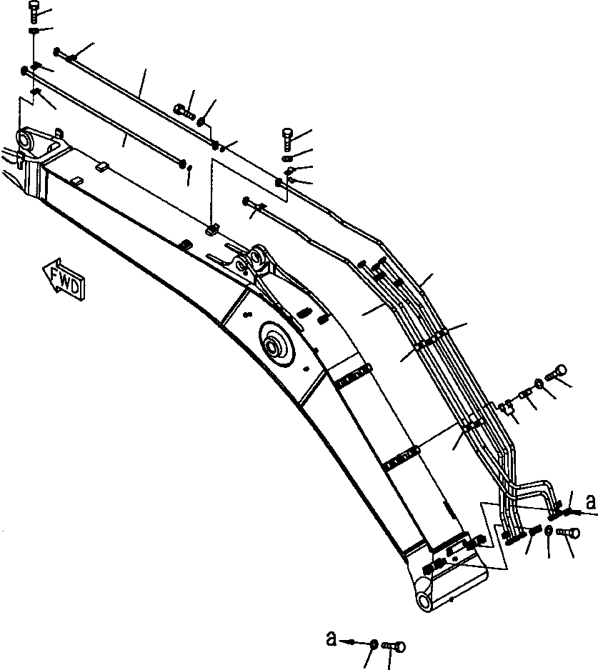 Excavators Komatsu / PC300HD-7L S/N A85001-UP(PC300HD7) / T1110-04A0 BOOM BUCKET CYLINDER LINE(T-011 : T1110-04A0)