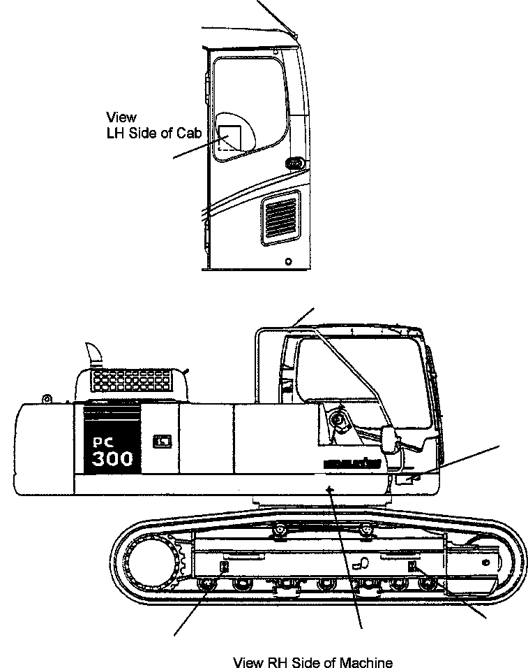 Excavators Komatsu / PC300HD-7L S/N A85001-UP(PC300HD7) / U0200-01A0 PLATE HD LOAD RATING S/N  A85001-A85048(U-009 : U0200-01A0)