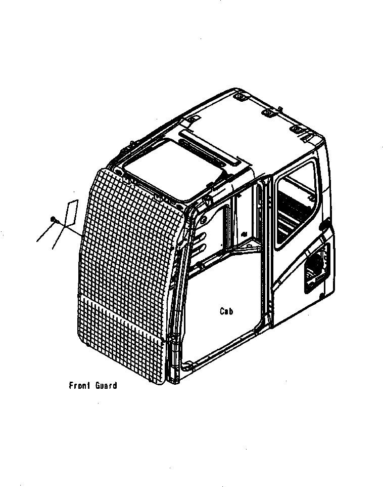 Excavators Komatsu / PC300HD-7L S/N A85001-UP(PC300HD7) / U0520-01A0 PLATE TOP GUARD UNIT LEVEL 1(U-013 : U0520-01A0)