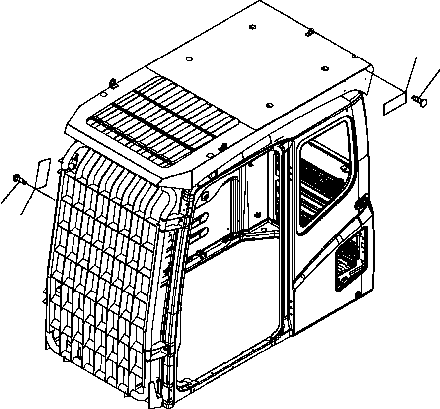 Excavators Komatsu / PC300HD-7L S/N A85001-UP(PC300HD7) / U0520-02A0 PLATE TOP GUARD UNIT LEVEL 2(U-015 : U0520-02A0)