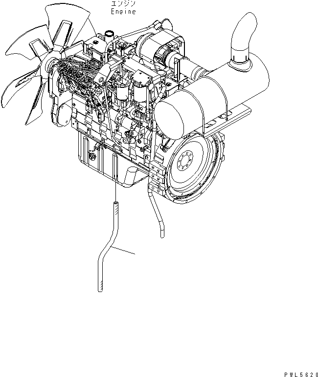 Excavators Komatsu / PC300LL-7L S/N A85001-UP(PC300L1E) / ENGINE DRAIN HOSE(030060 : B9999-02A0)