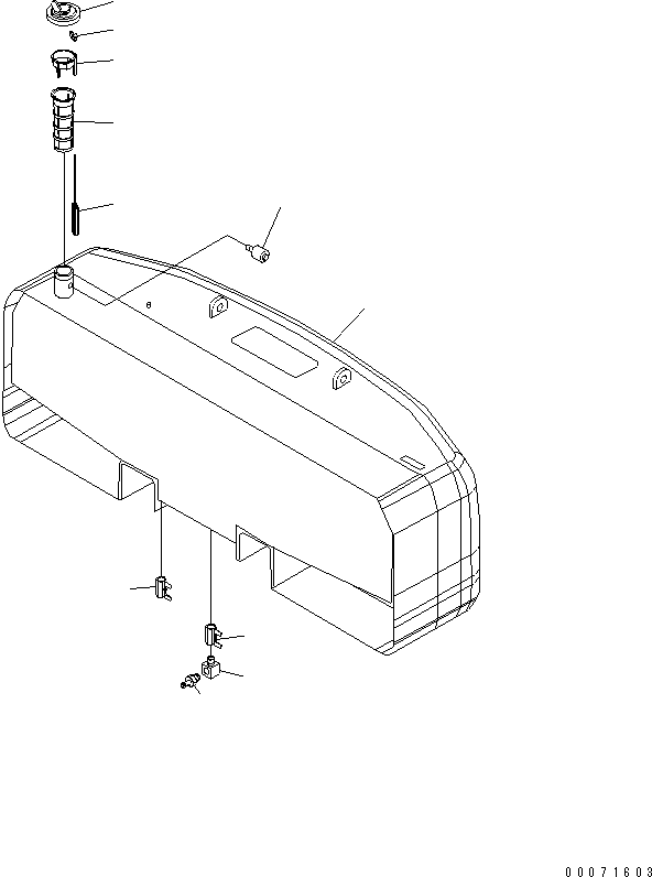 Komatsu parts book diagram for PC300LL-7L S/N A85001-UP: ADDITIONAL FUEL TANK AND COUNTERWEIGHT