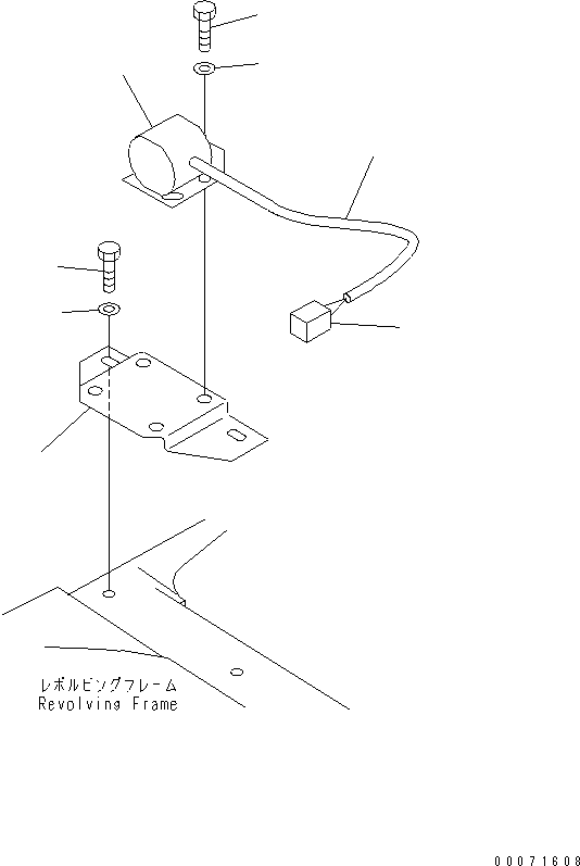 Komatsu parts book diagram for PC300LL-7L S/N A85001-UP: TRAVEL ALARM