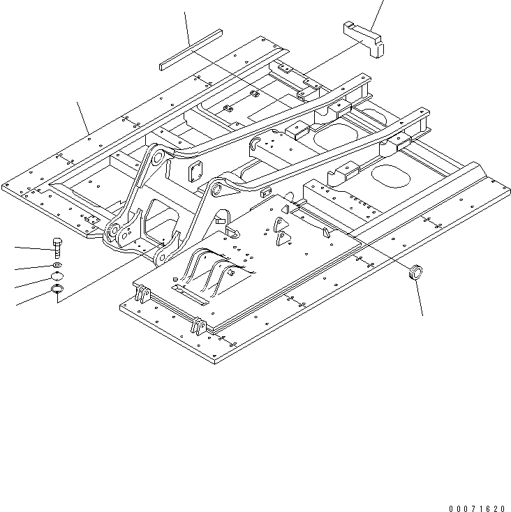 Excavators Komatsu / PC300LL-7L S/N A85001-UP(PC300L1E) / REVOLVING FRAME STANDARD (COVERS AND GASKET)(180010 : J1110-01A0)