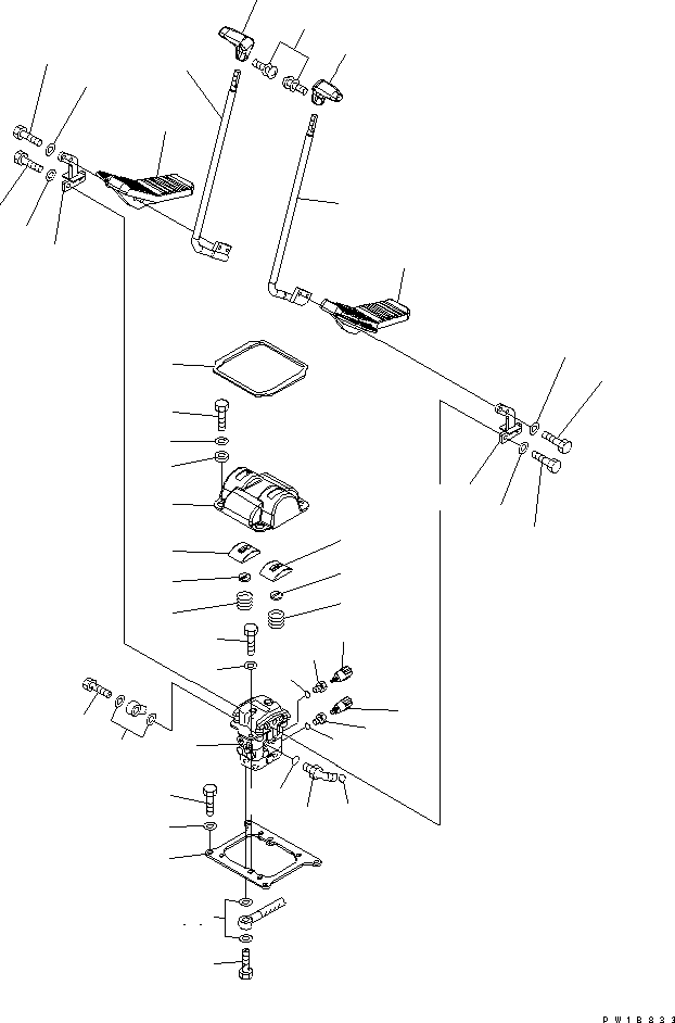 Excavators Komatsu / PC300LL-7L S/N A85001-UP(PC300L1E) / FLOOR FRAME (TRAVEL CONTROL)(210420 : K1110-02A0)