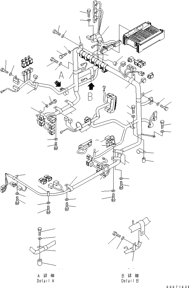 Excavators Komatsu / PC300LL-7L S/N A85001-UP(PC300L1E) / FLOOR FRAME (CLIP)(210470 : K1110-07A0)